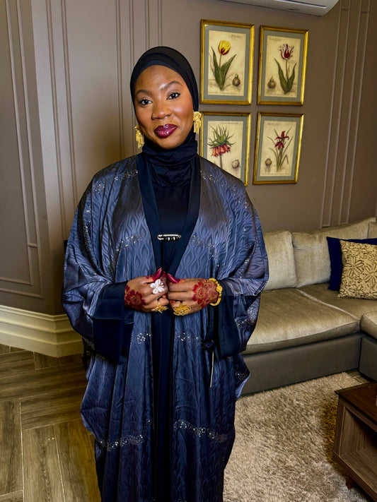 Dazzle Abaya - Blue