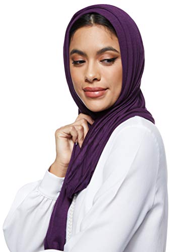 Jersey Stretch Shailah Hijab - Dark Purple