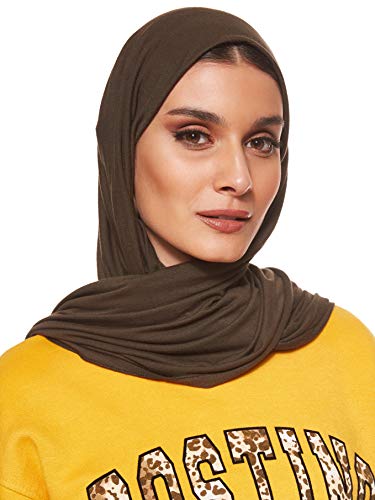 Jersey Stretch Shailah Hijab - Olive Green