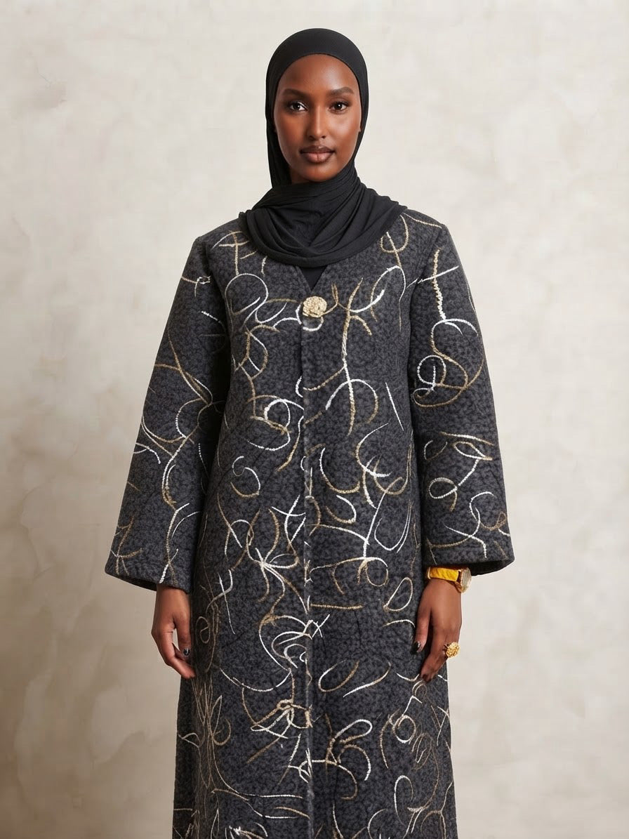 Wollen Coat met Broche