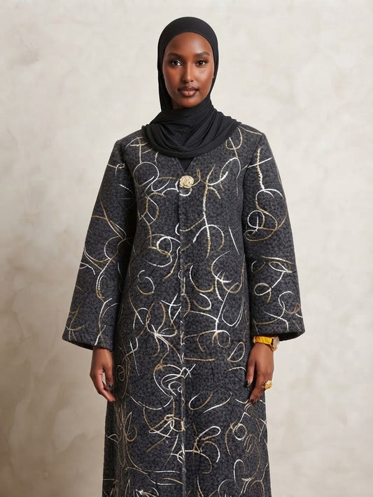 Wollen Coat met Broche