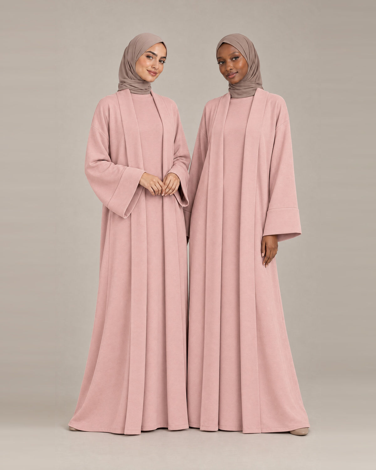 Ensemble Kimono Matière Sweat - Rose