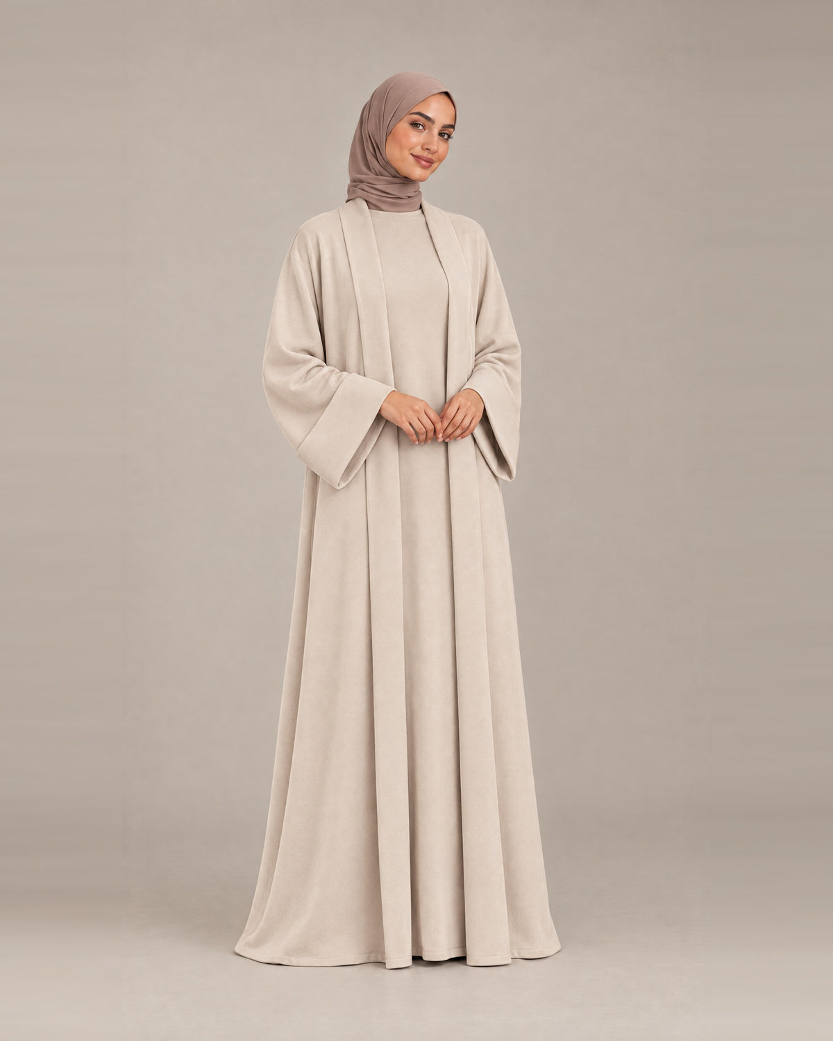 Ensemble Kimono Matière Sweat - Beige