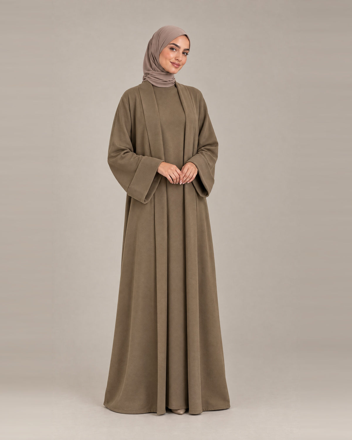 Ensemble Kimono Matière Sweat - Taupe