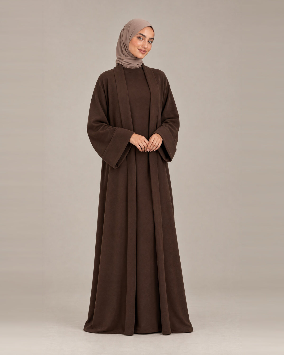Ensemble Kimono Matière Sweat - Chocolate