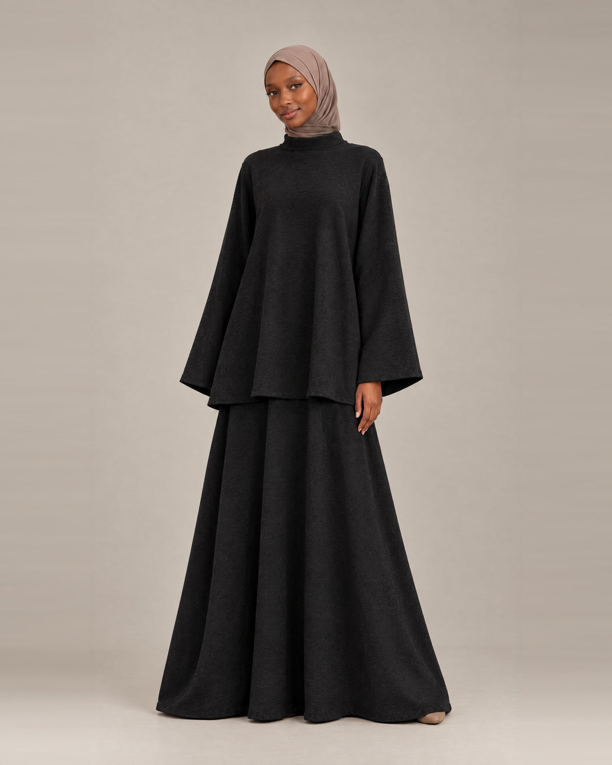 Ensemble Jupe Col Montant - Noir