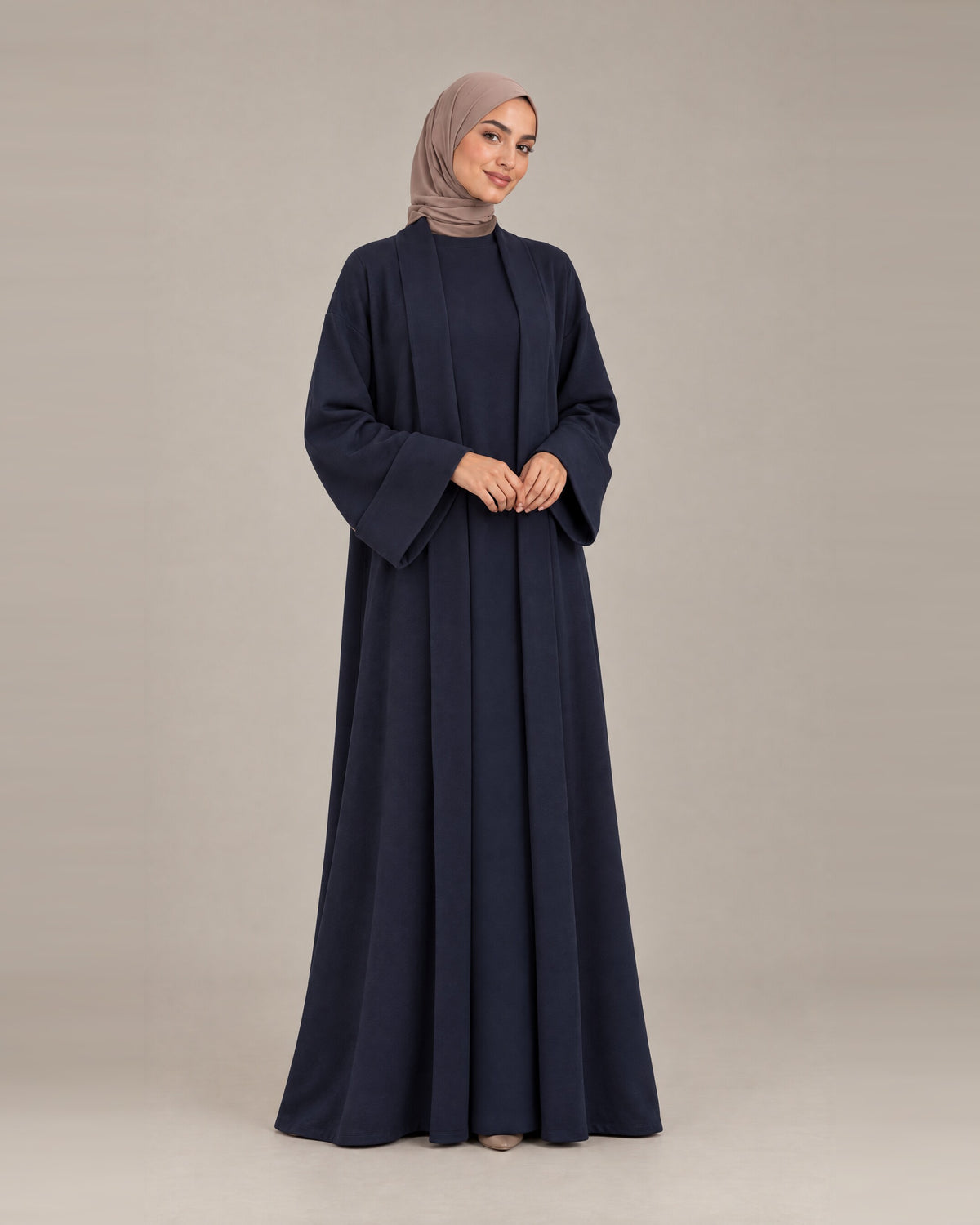 Ensemble Kimono Matière Sweat - Bleu marine