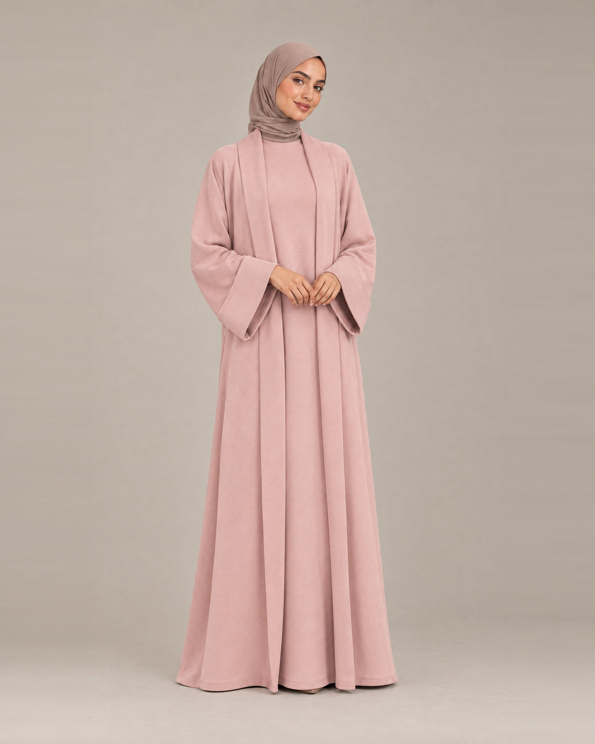 Ensemble Kimono Matière Sweat - Rose