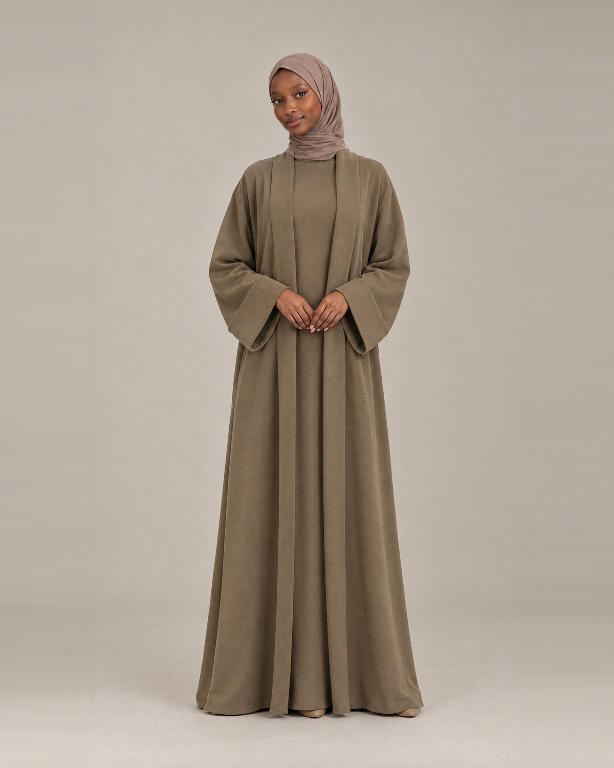 Ensemble Kimono Matière Sweat - Taupe