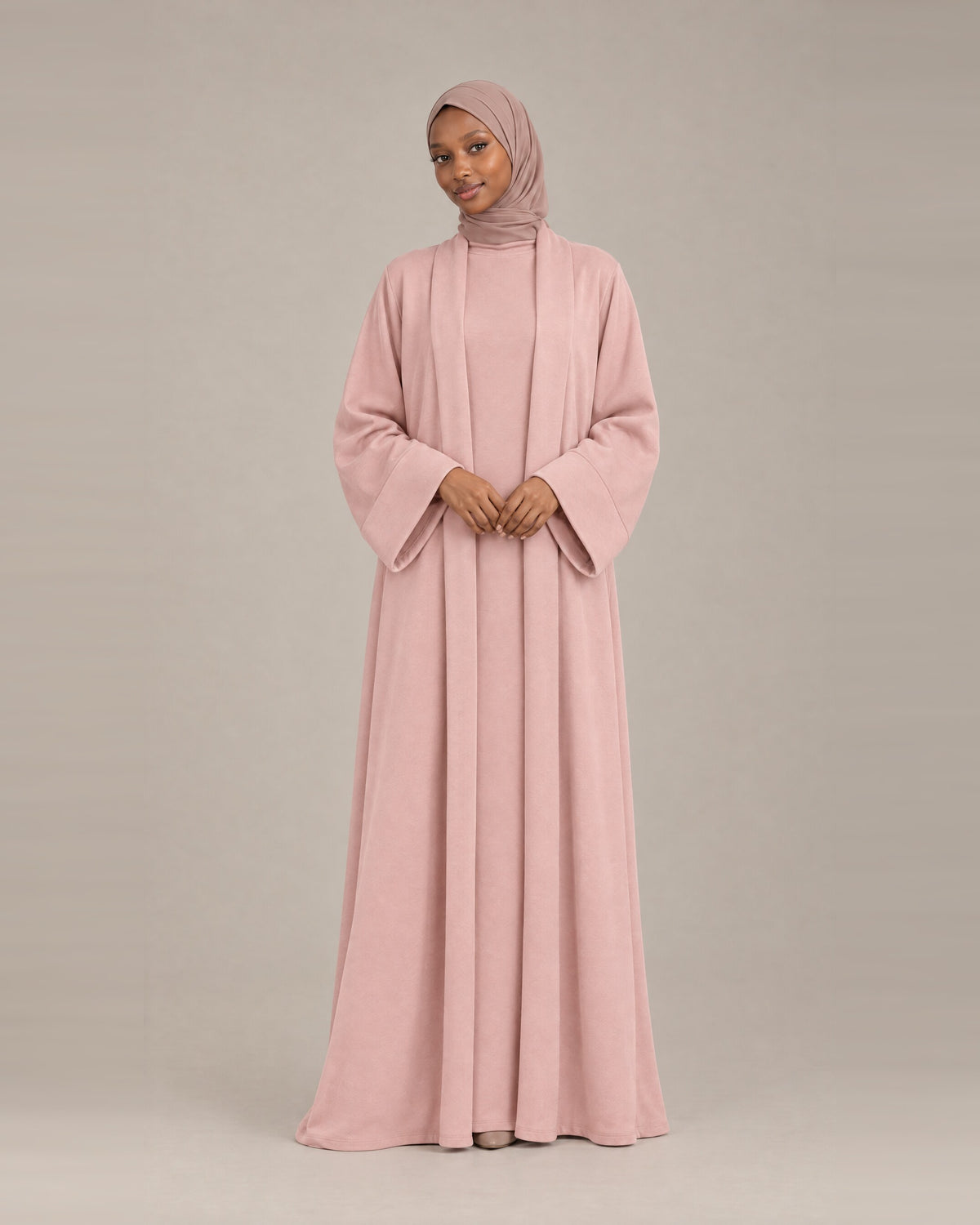 Ensemble Kimono Matière Sweat - Rose